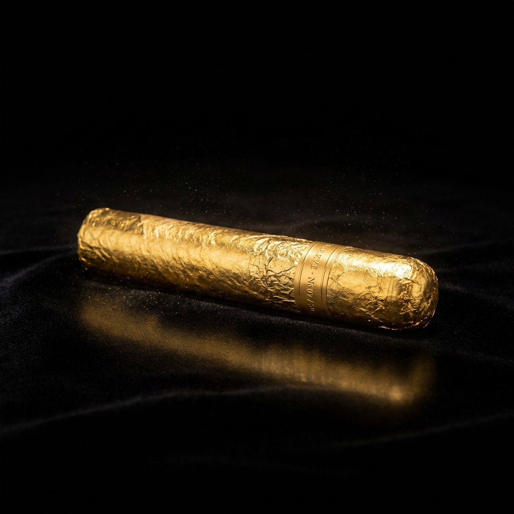 The Schleien Reserve — gold-leaf wrapped cigar