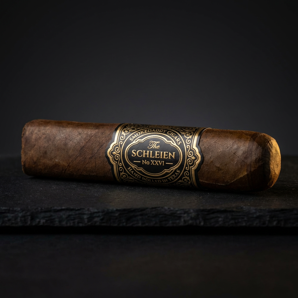 The Schleien Nº XXVI — hand-rolled Texas cigar with SmokeDaddy band